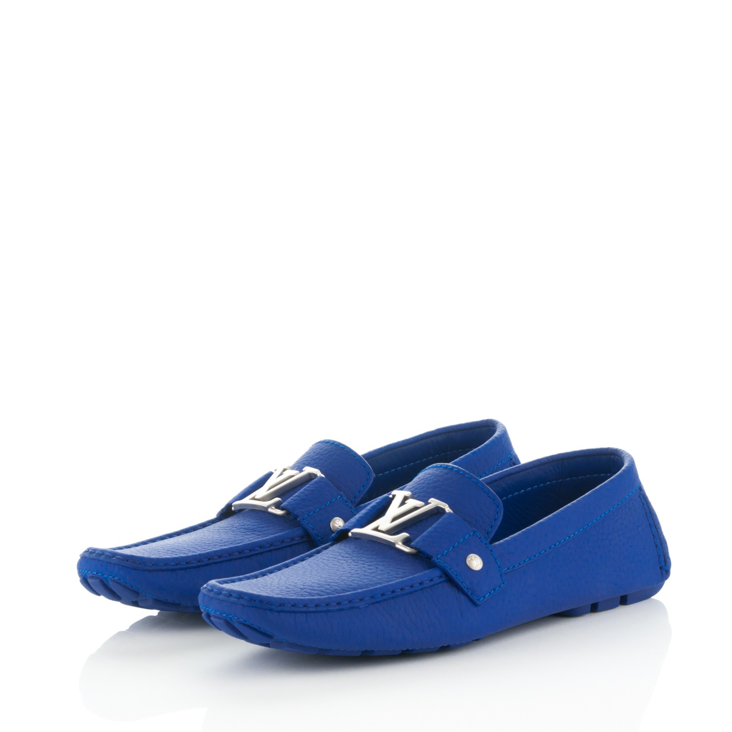 lv blue loafers