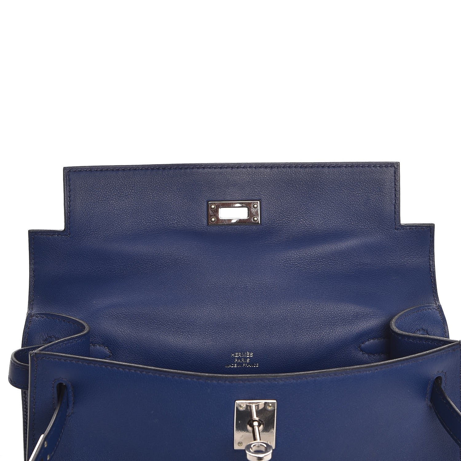 HERMES Swift Kelly Pochette Clutch Bleu Saphir 332914