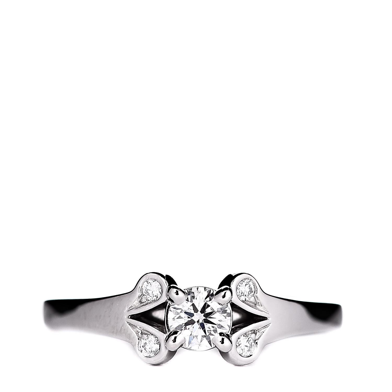 CARTIER Platinum Diamond .18ct Ballerine Solitaire Engagement Ring 47 4 482774