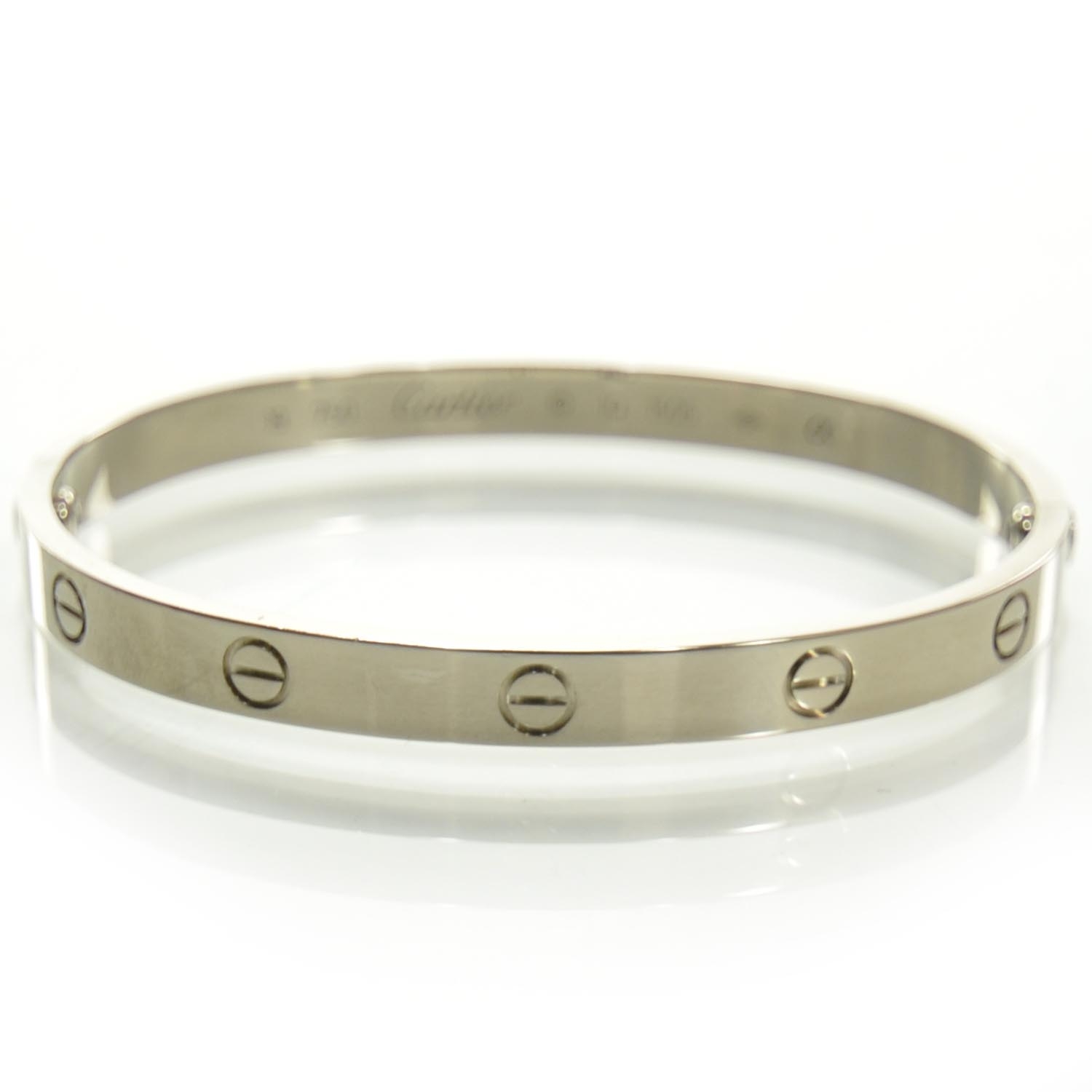 CARTIER 18K White Gold LOVE Bracelet 19 23977