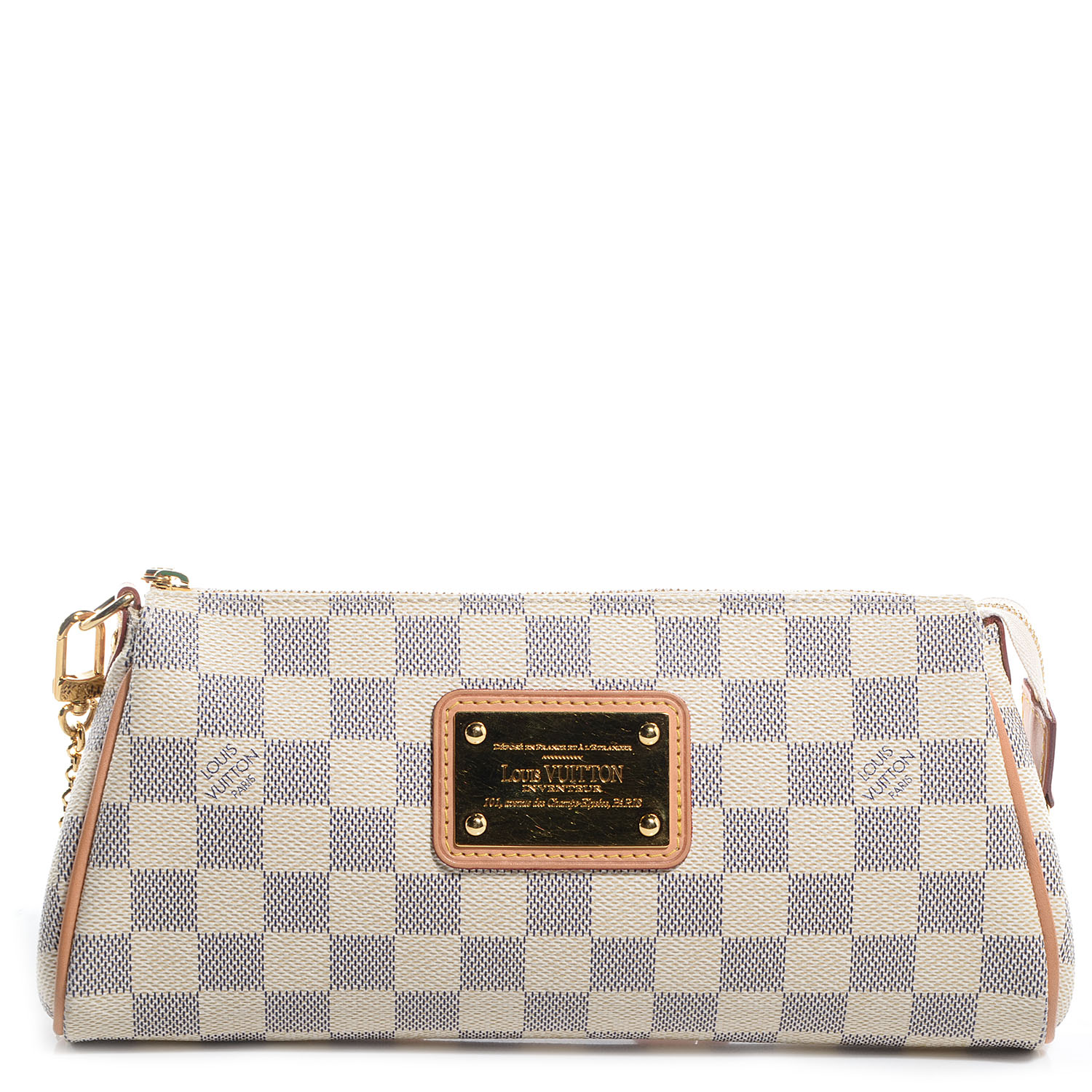 damier azur clutch