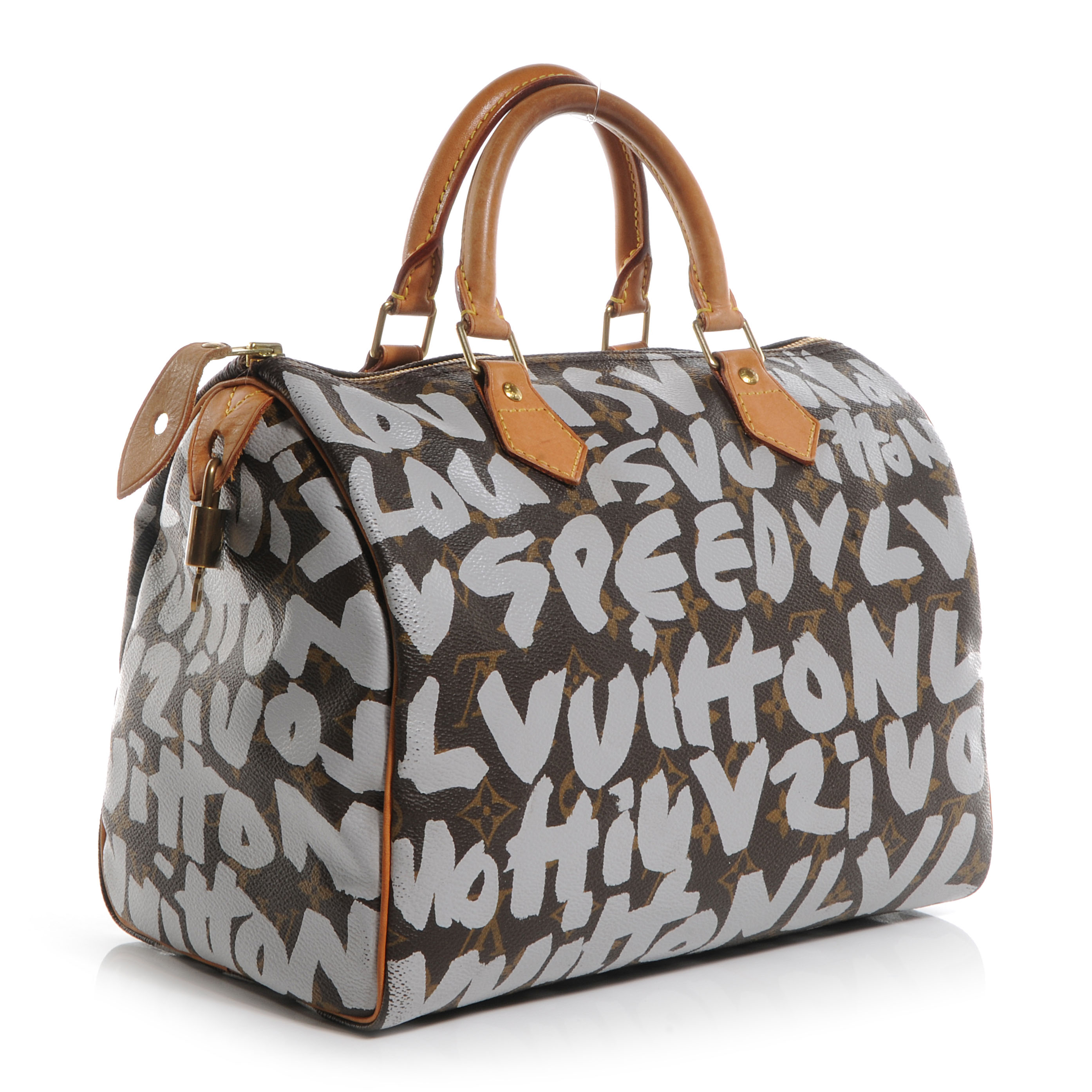 Louis Vuitton Monogram Graffiti Speedy 30 Silver