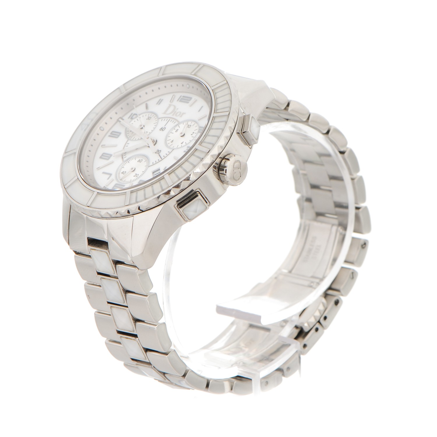 Christian Dior Stainless Steel Sapphire Crystal 38mm Christal