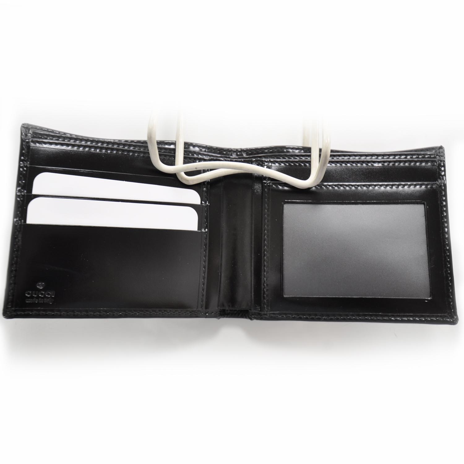 GUCCI Mens Imprime Monogram Bi-fold Wallet Black 23550