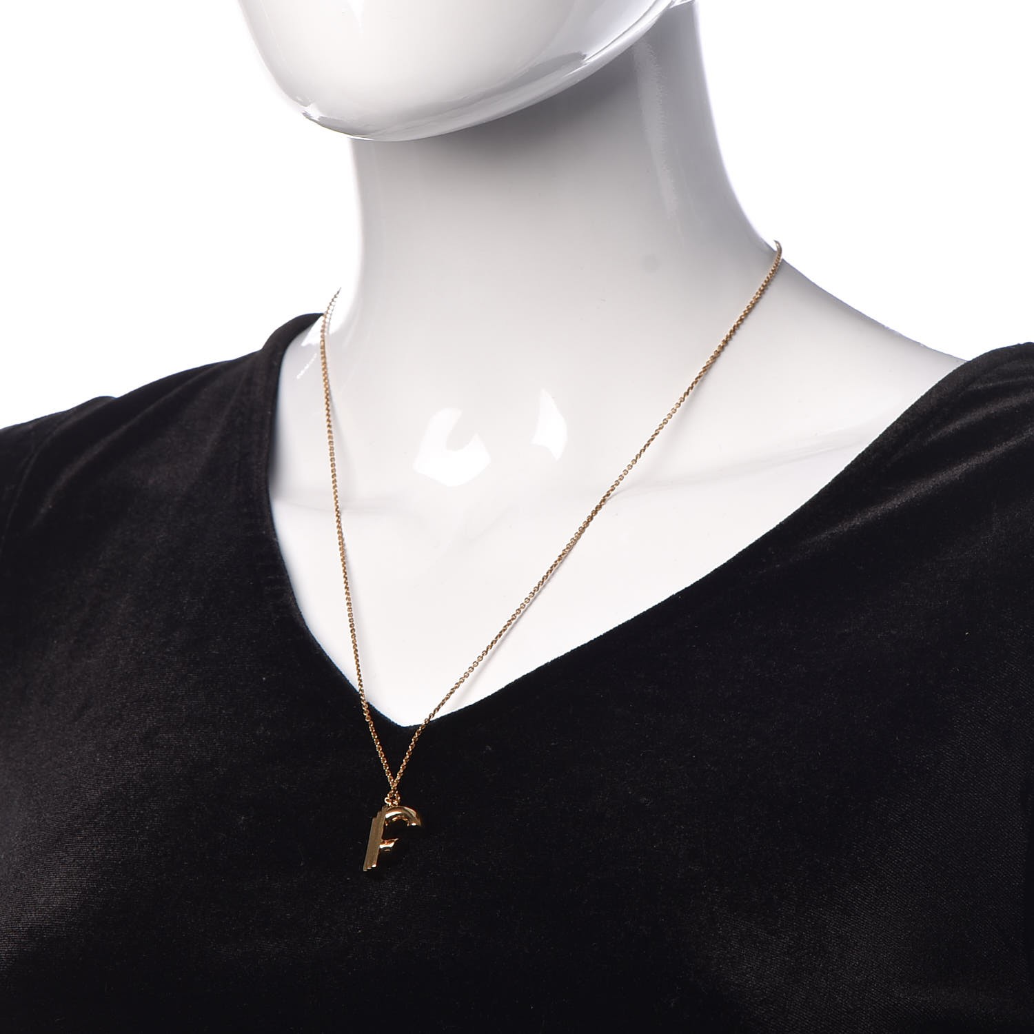 Louis Vuitton LV & Me Letter A Gold Tone Pendant Necklace Louis