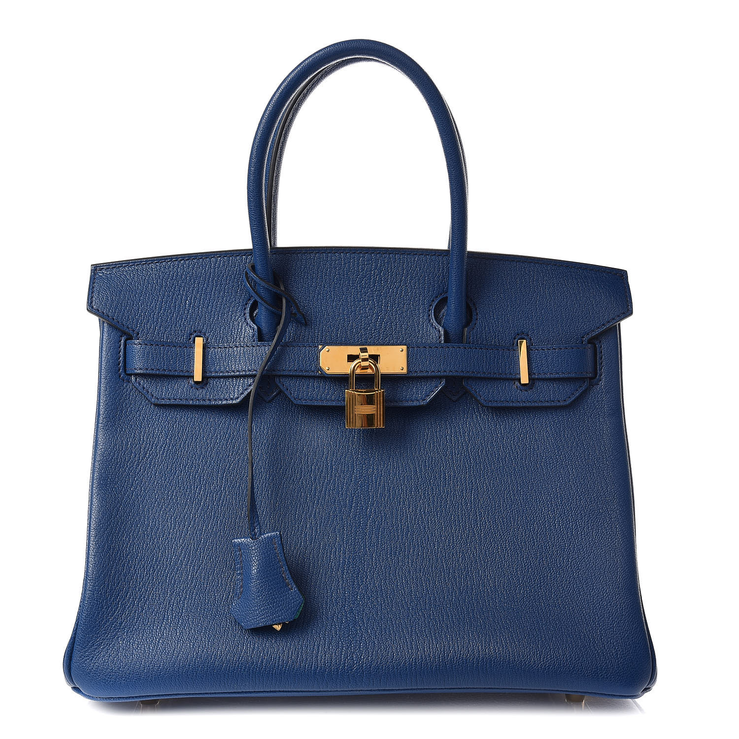 HERMES Chevre Mysore Bi-Color Horseshoe Birkin 30 Bleu Saphir Bleu Paon ...