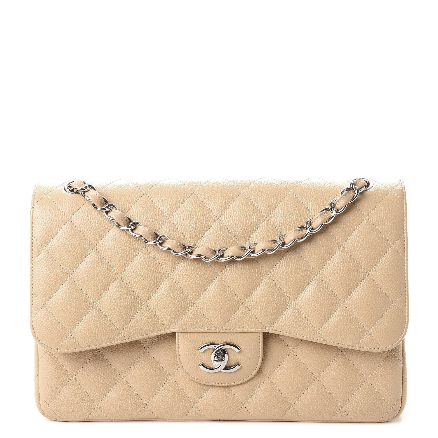 chanel beige clair medium flap