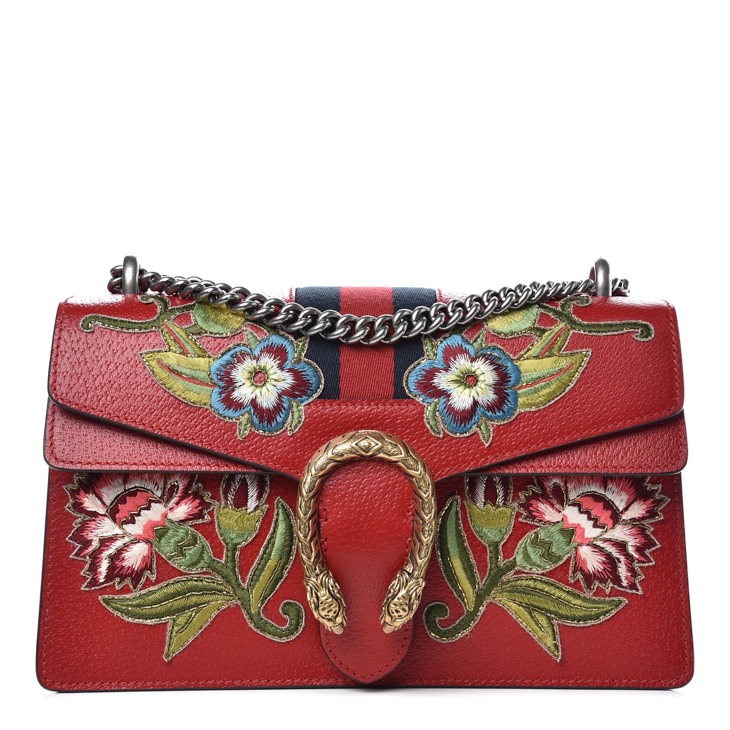 gucci embroidered shoulder bag