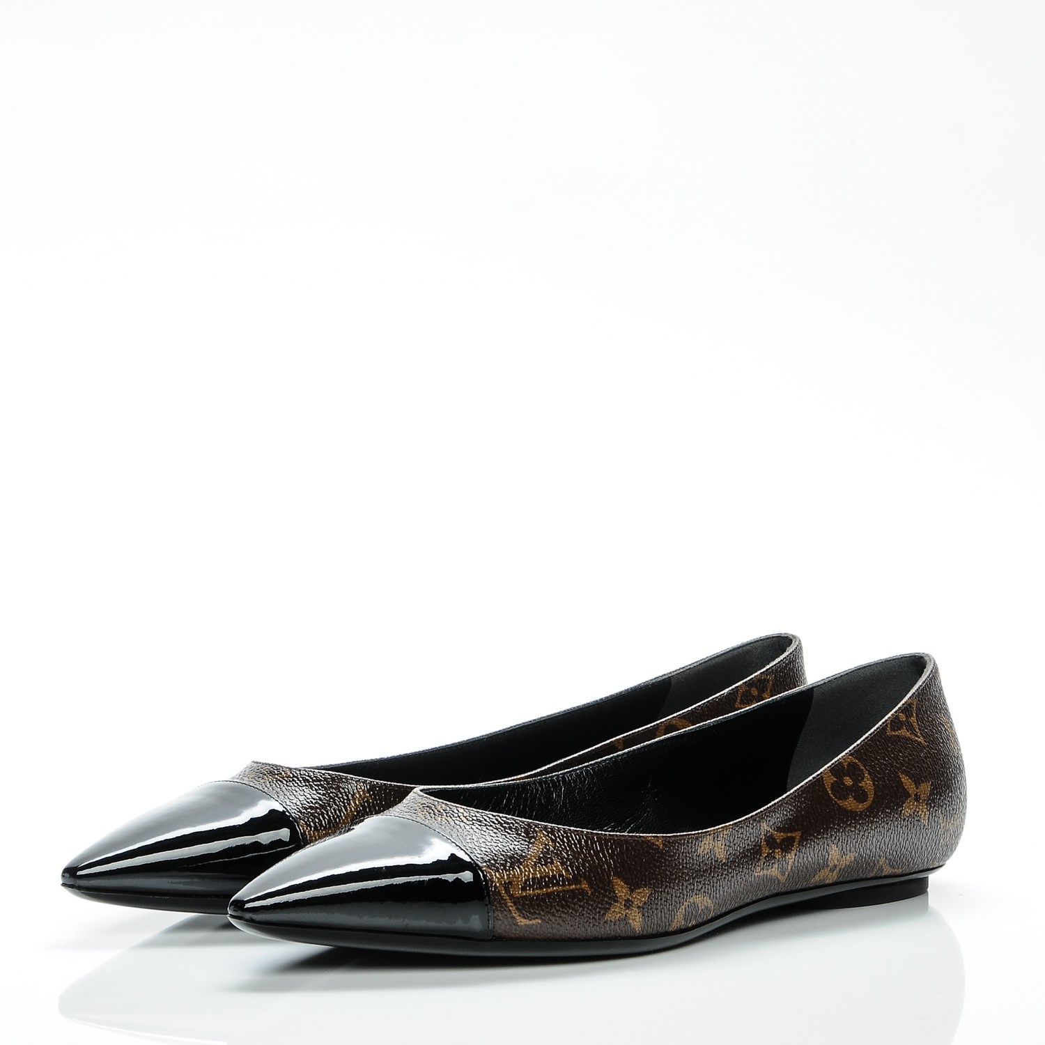 Louis Vuitton Patent Monogram Fetish Ballerina Flats 395 196590 9100