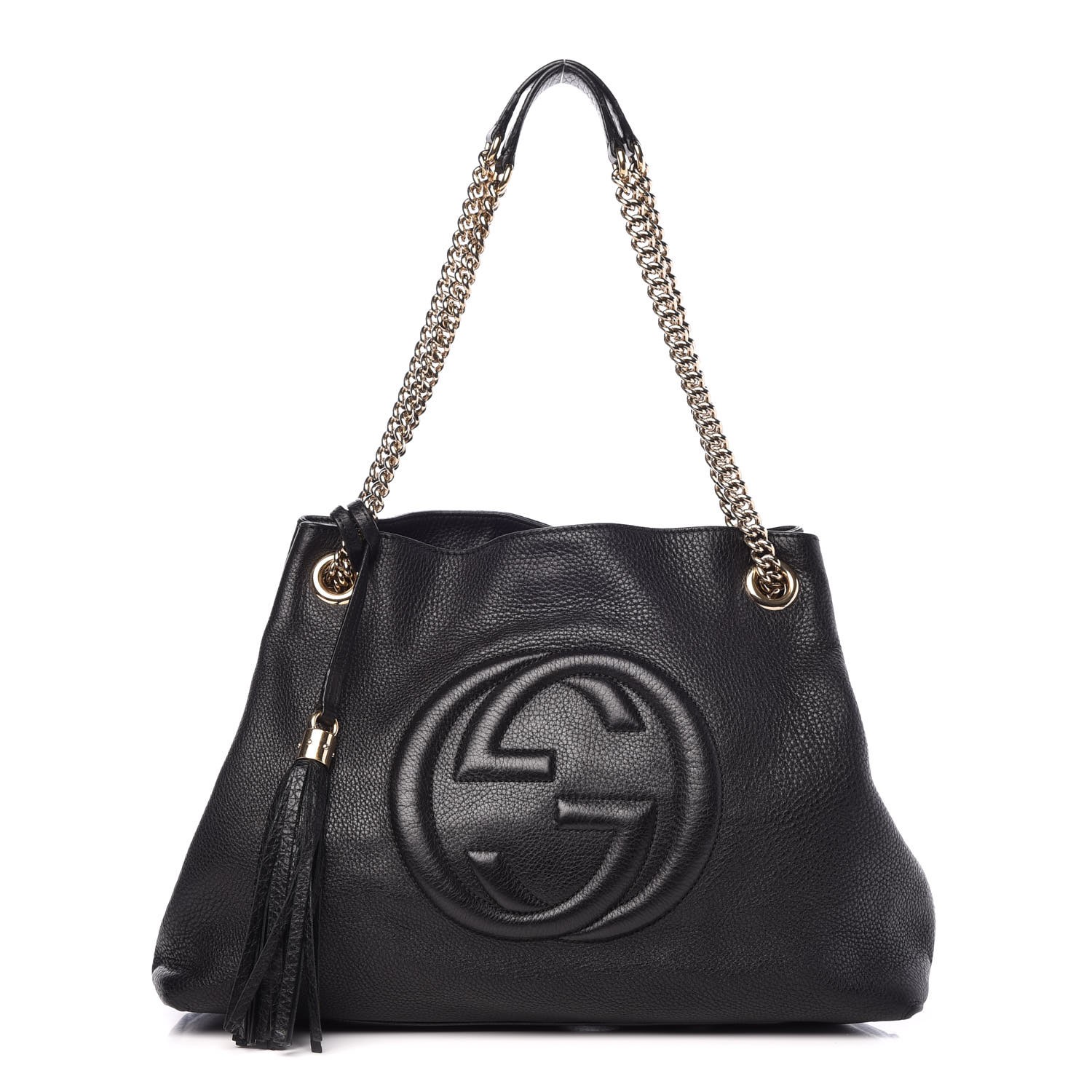 gucci soho pebbled leather shoulder bag