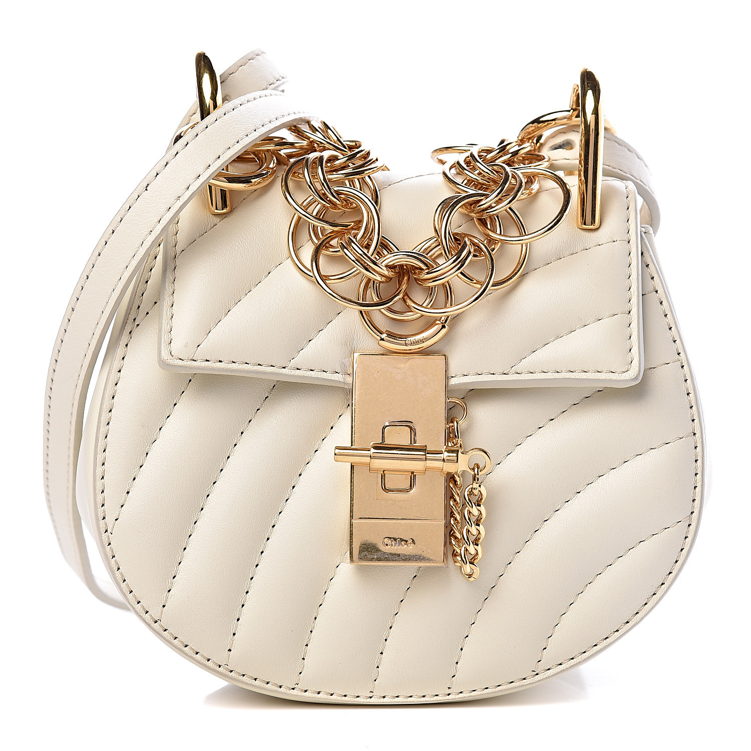 chloe nano drew bijou quilted shoulder bag