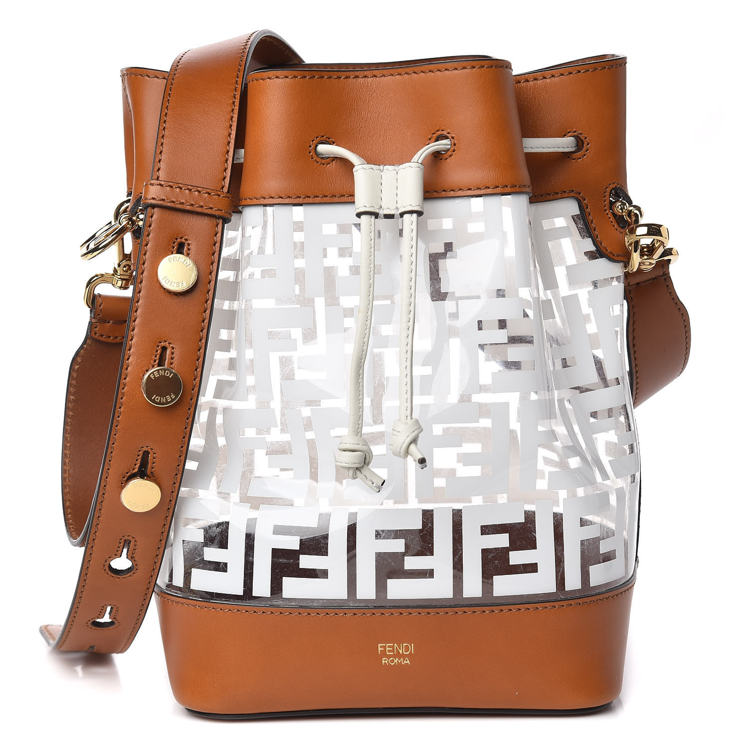 fendi clear bucket bag