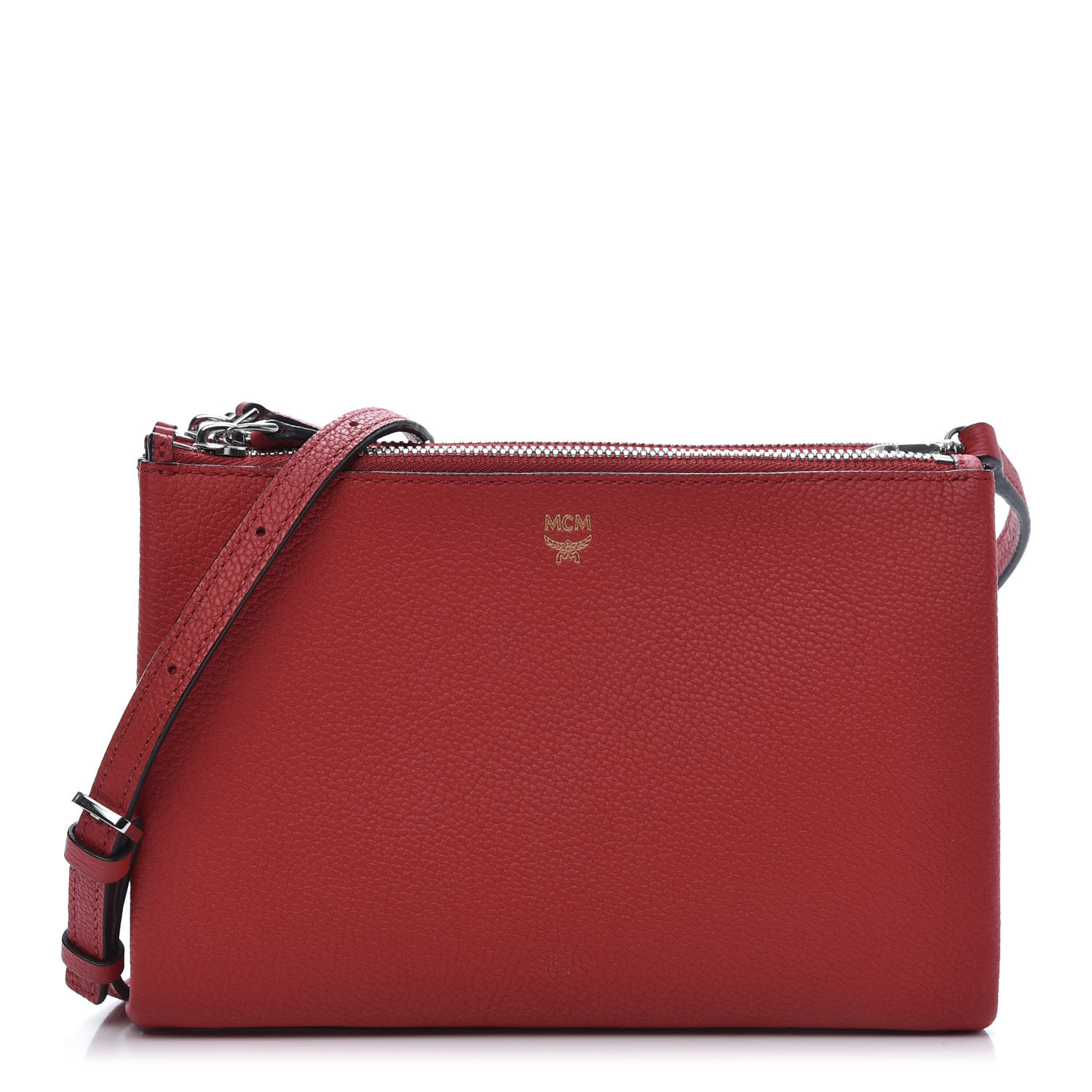 MCM Love Letter Crossbody Large Colorblock Visetos Ruby Red in