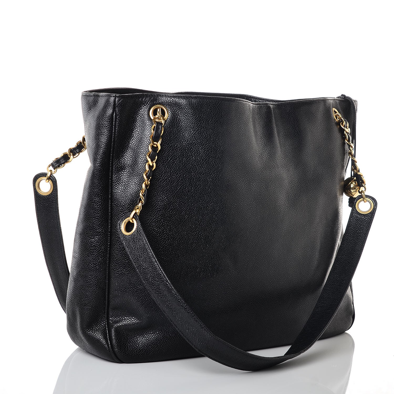 chanel black caviar shoulder bag