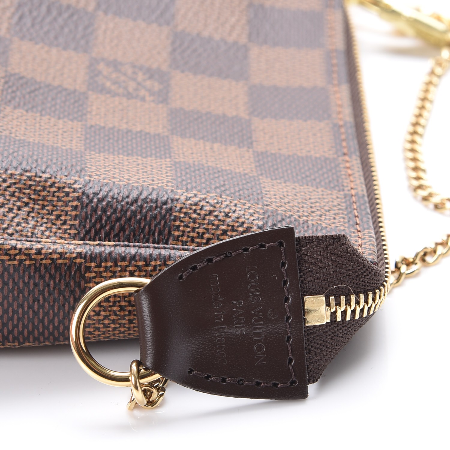 louis vuitton pochette accessoires damier ebene mini brown