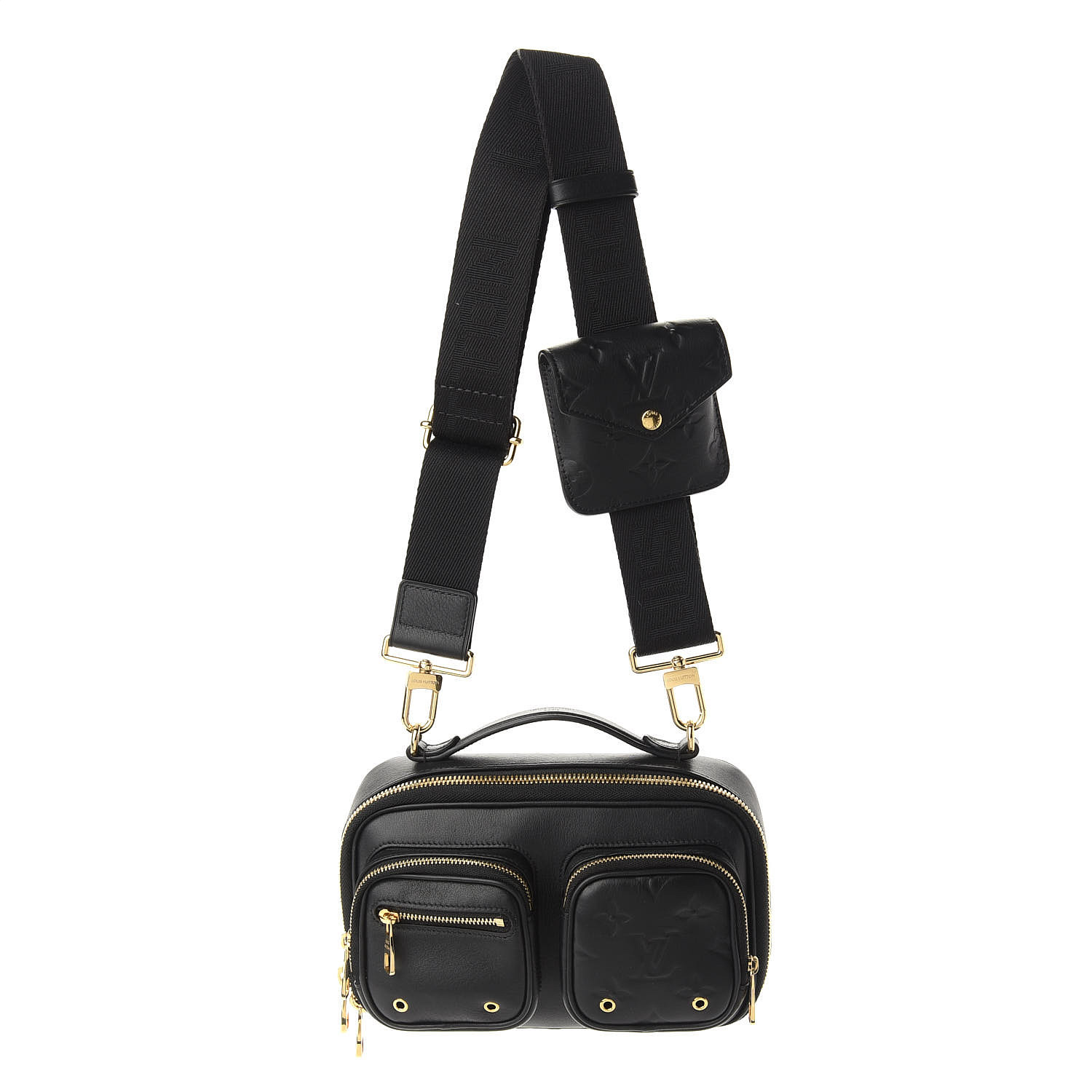 louis vuitton black embossed crossbody