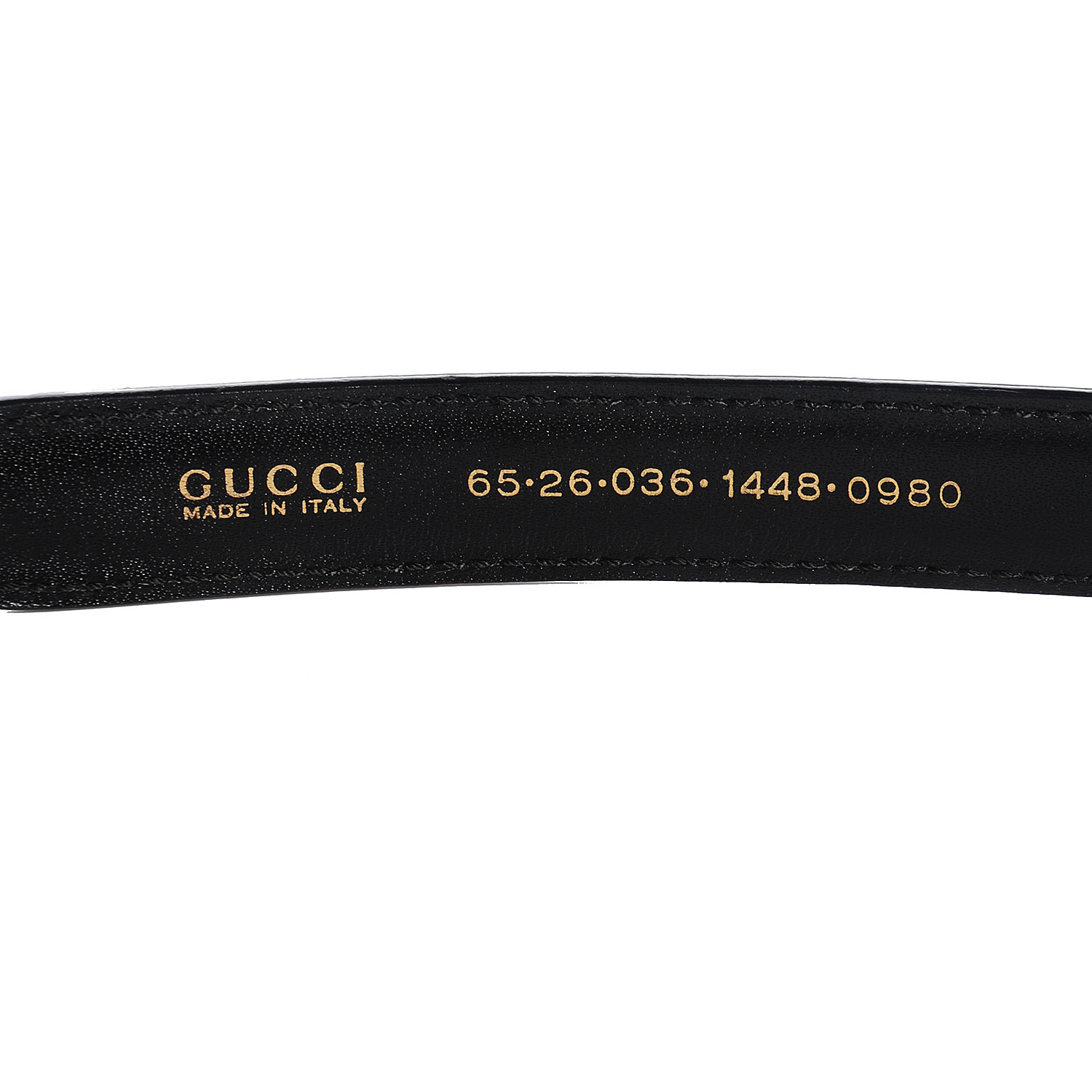 GUCCI Leather GG Belt Black 65 26 86447 | FASHIONPHILE