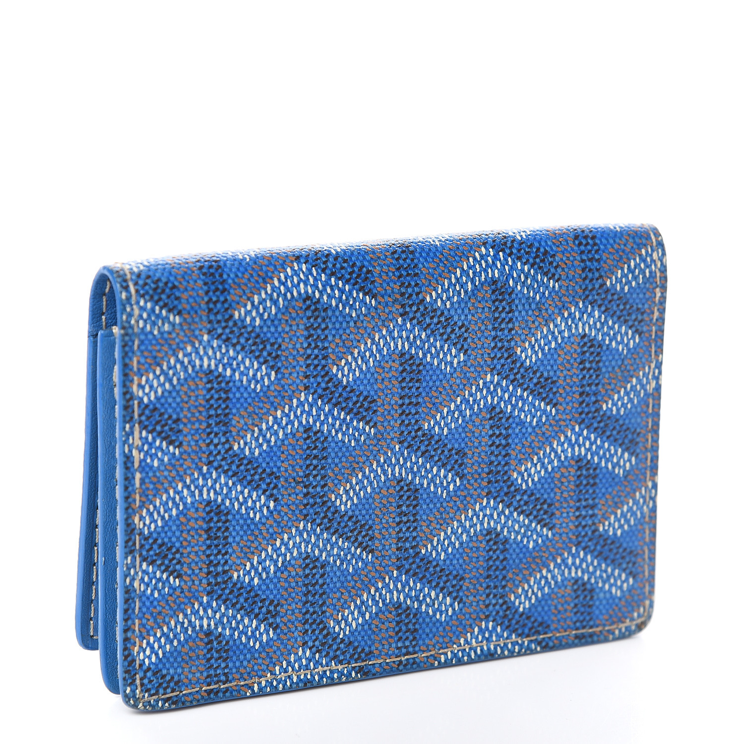 Goyard Goyardine Business Card Holder Sky Blue 519445 | FASHIONPHILE