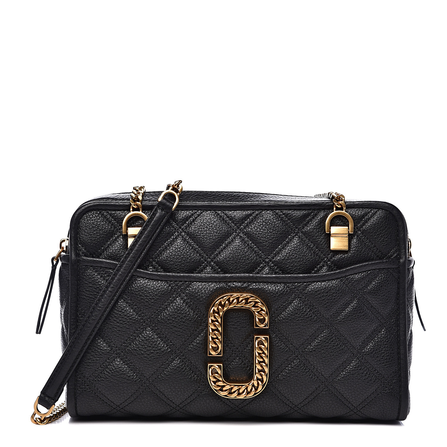 MARC JACOBS Grained Calfskin Quilted Double Stitched The Status ...