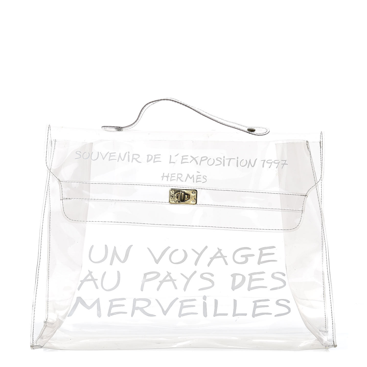 hermes kelly transparent bag