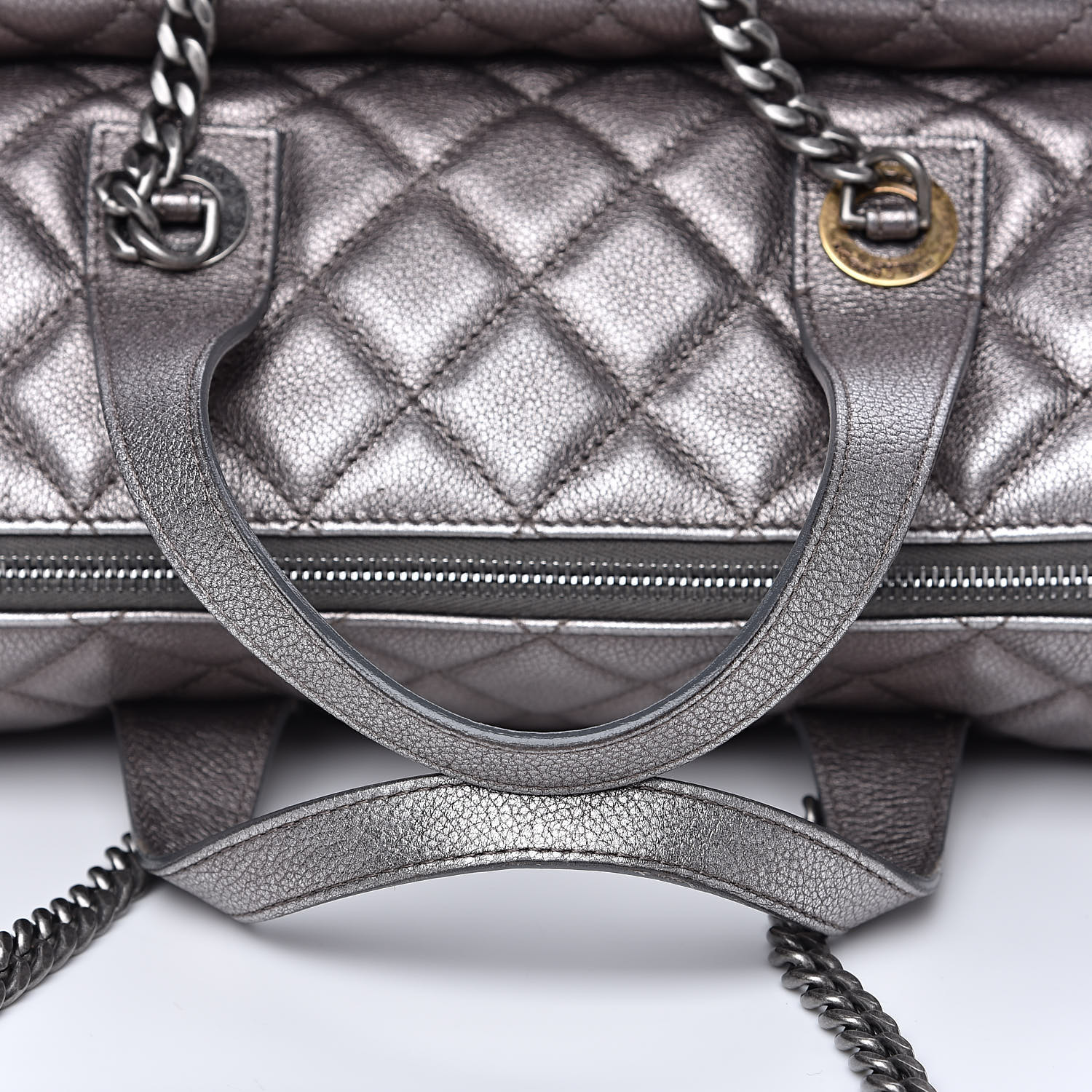 chanel quilted bowling bag