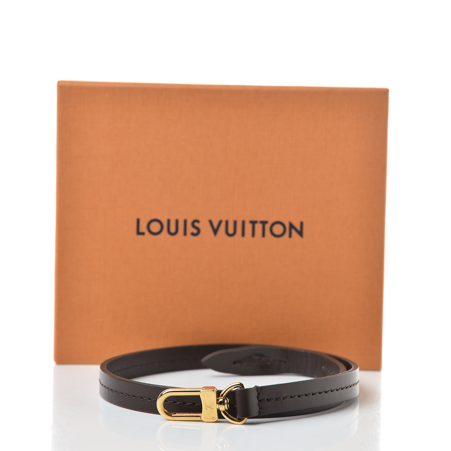 Louis Vuitton Calfskin Pochette Accessories Strap Black