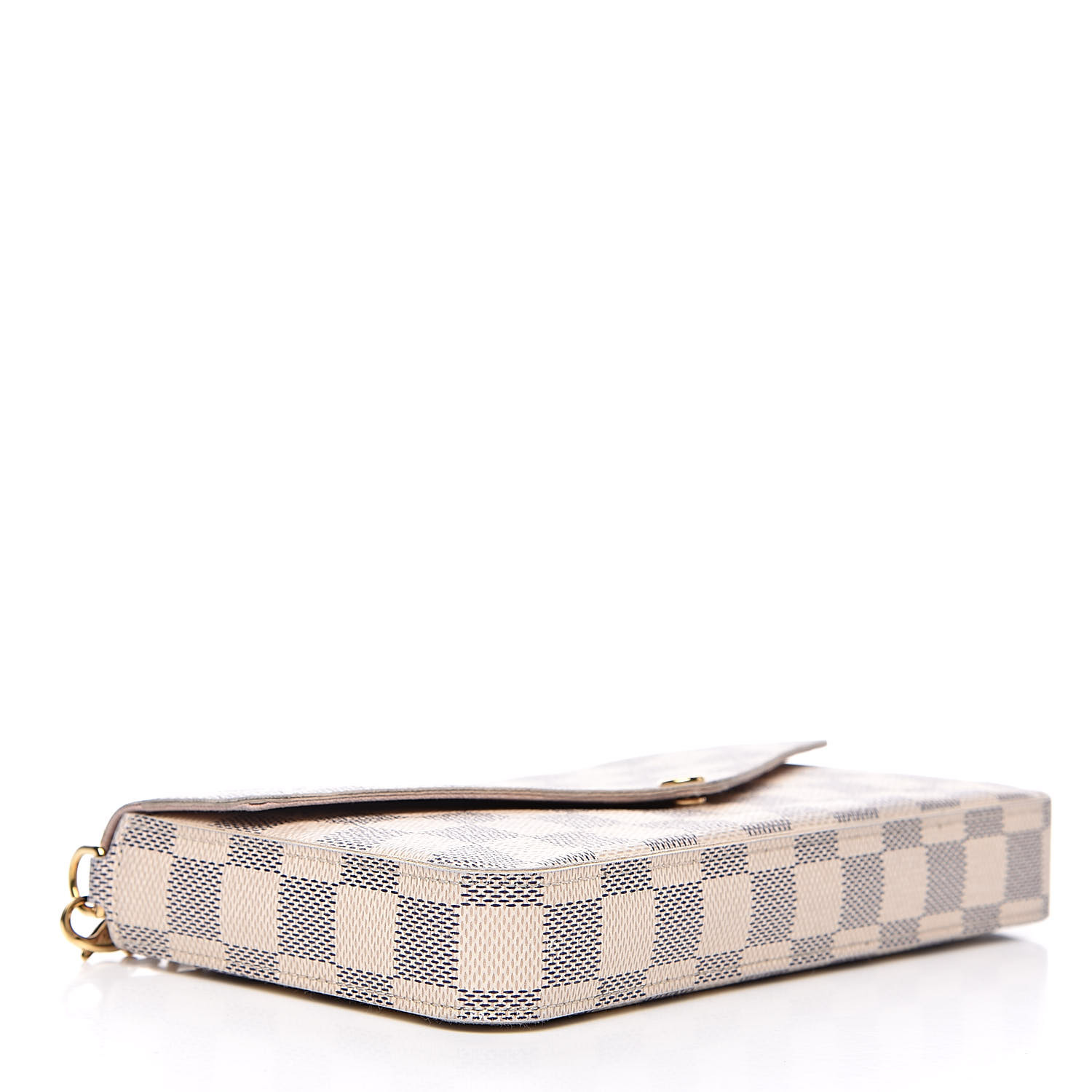 LOUIS VUITTON Damier Azur Pochette Felicie Chain Wallet Rose Ballerine -  MyDesignerly