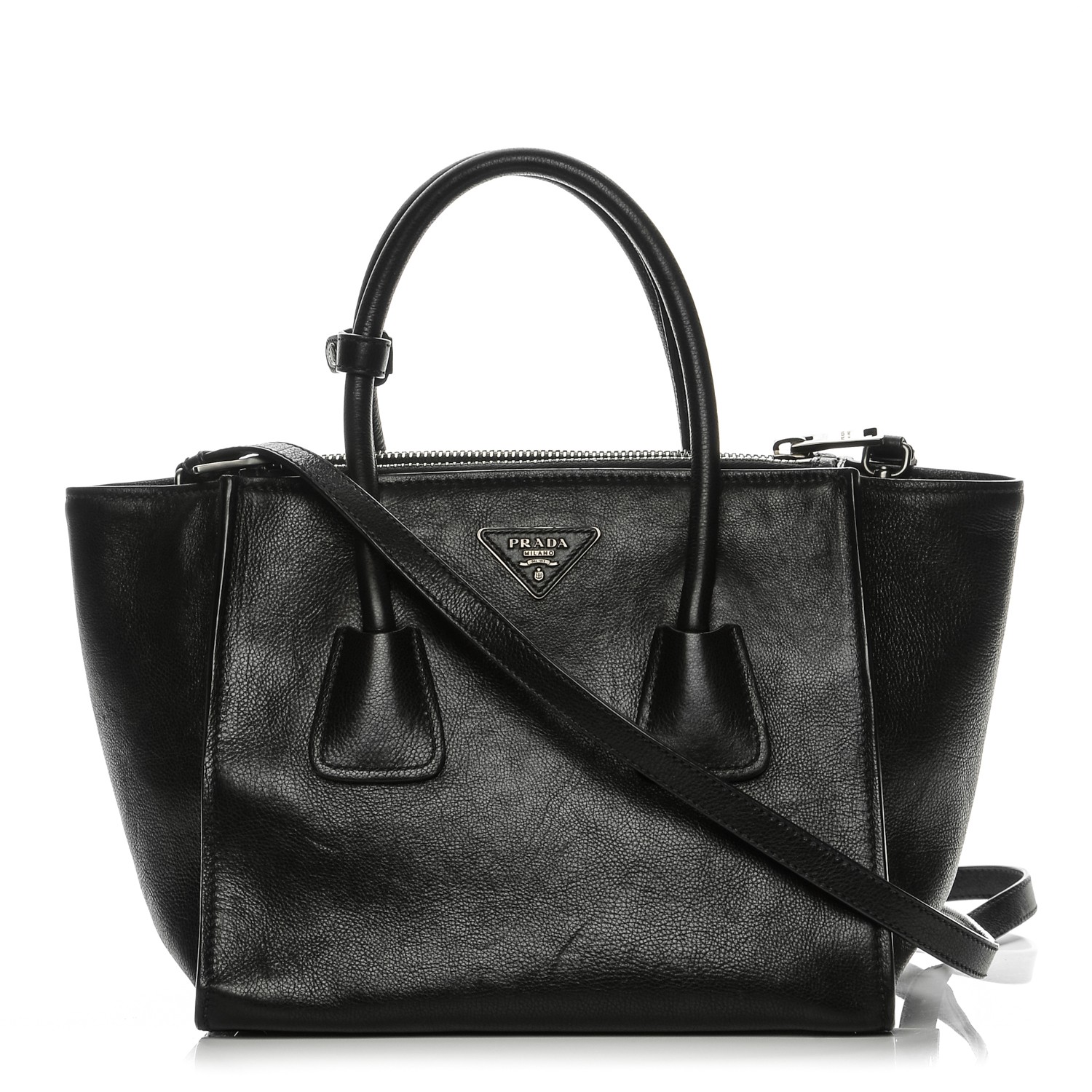 prada glace calf tote