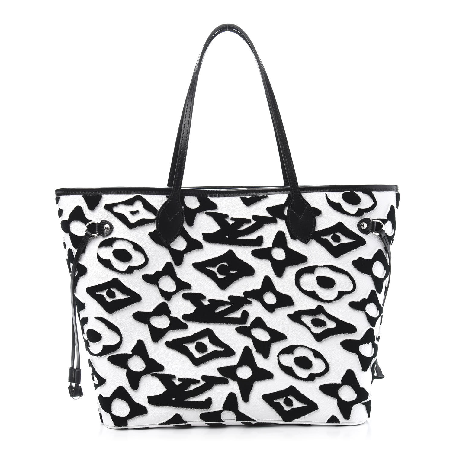 louis vuitton black and white neverfull