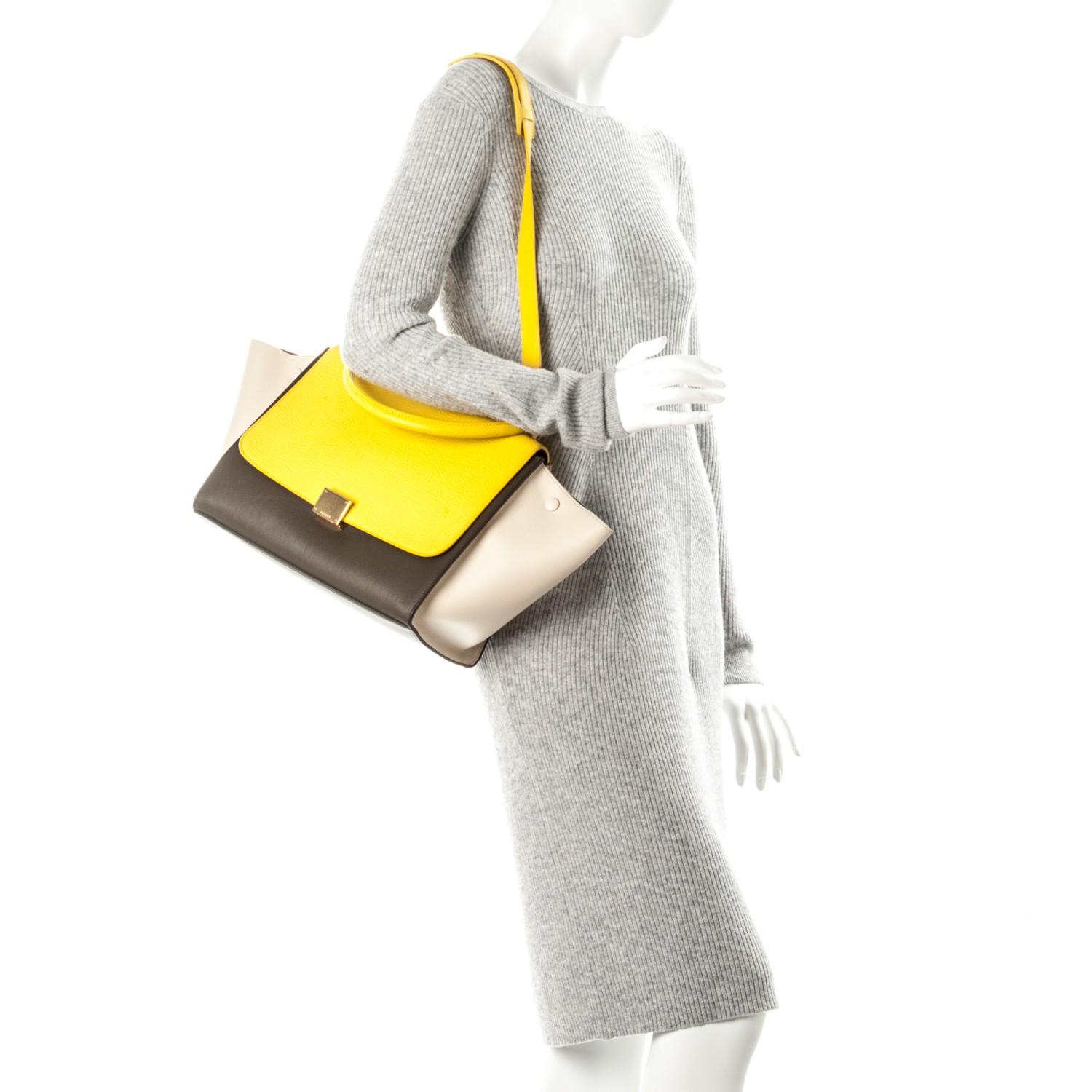 celine trapeze yellow