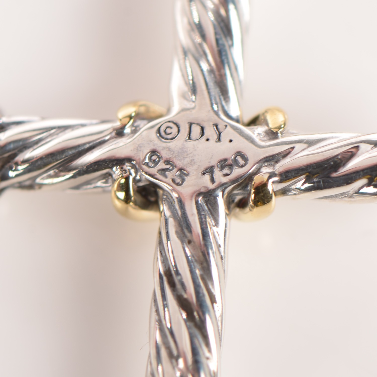 DAVID YURMAN Sterling Silver 18K Gold 36mm X Cross Necklace 114894   F90976e9e3fb4ea2b1977611f57d6b19 