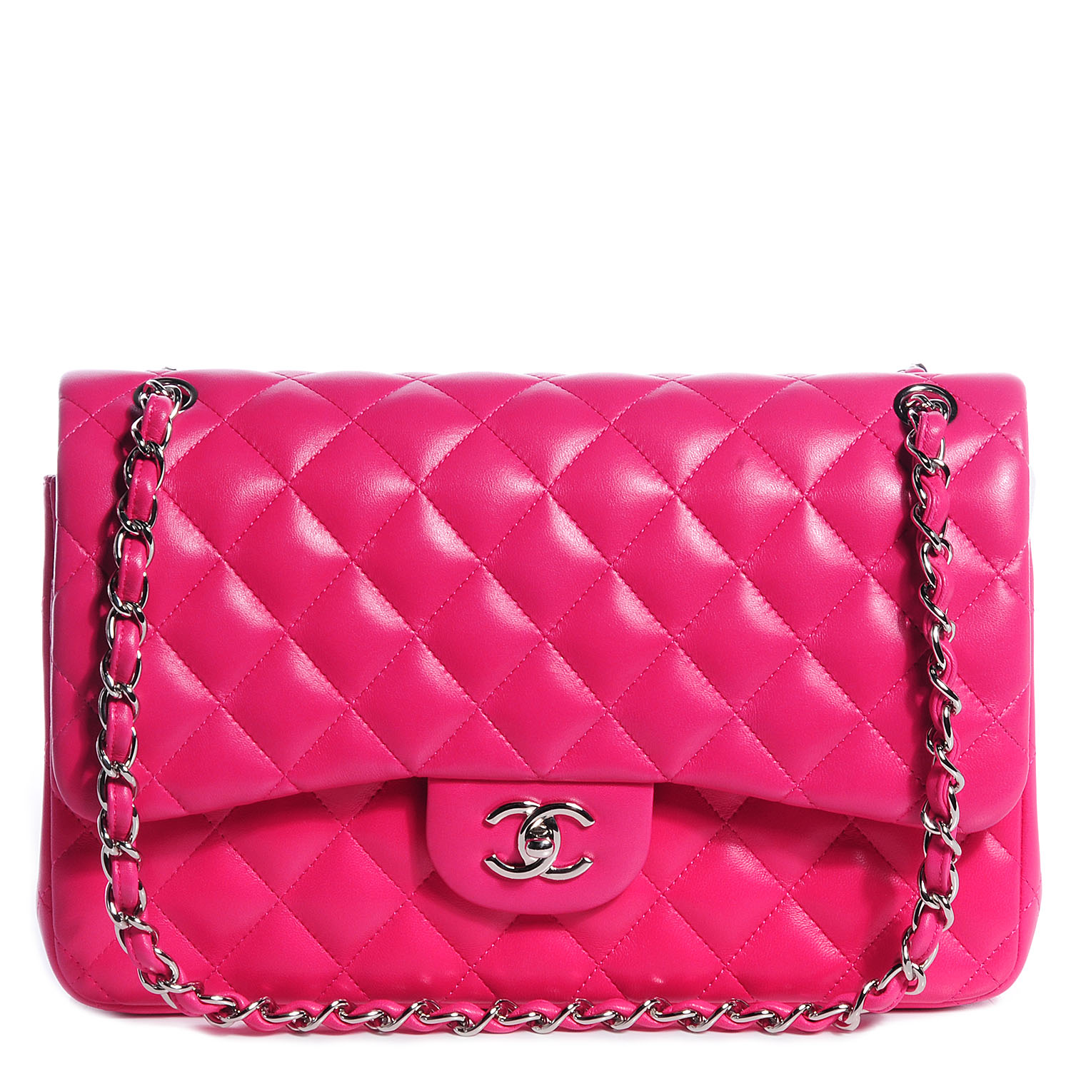 chanel pink lambskin