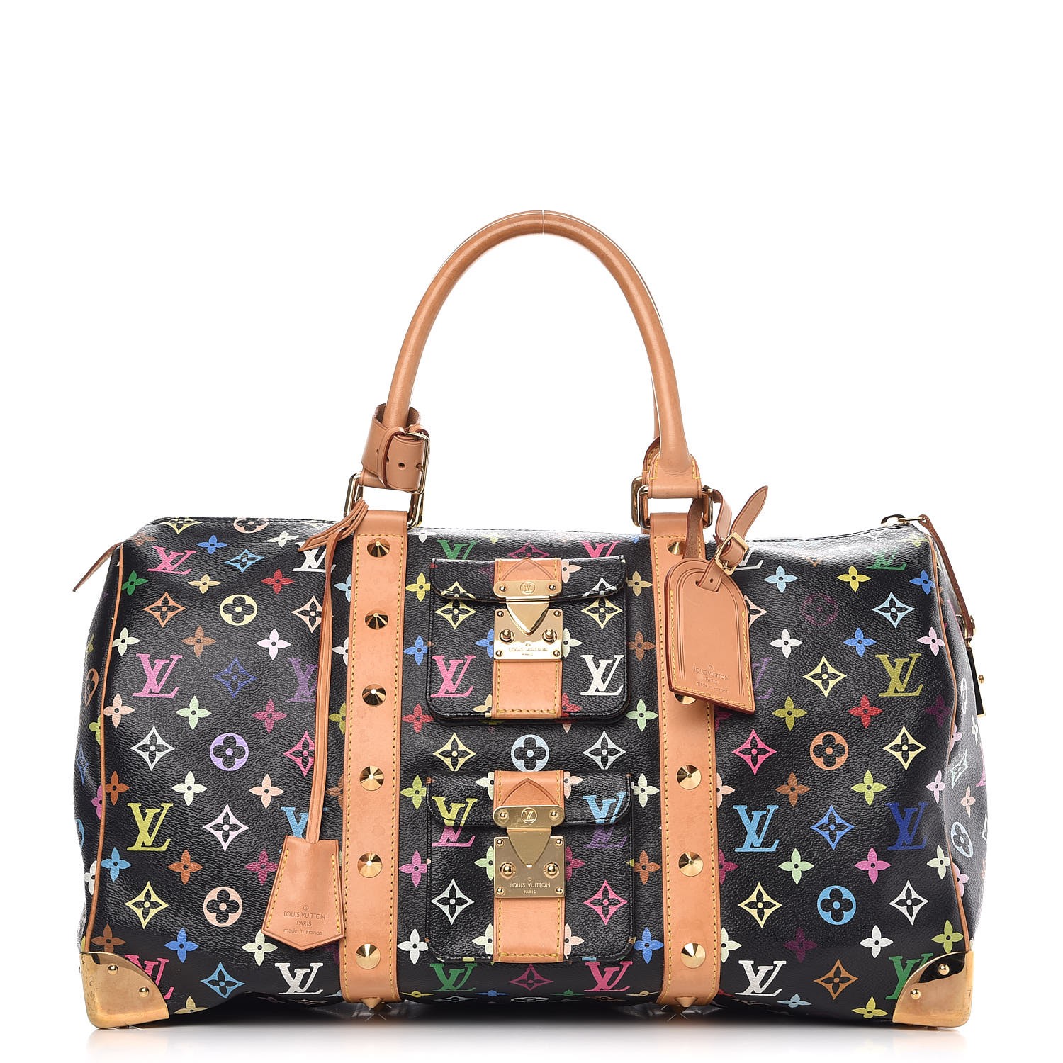 Louis Vuitton Louis Vuitton Keepall 45 Black Multicolor Monogram