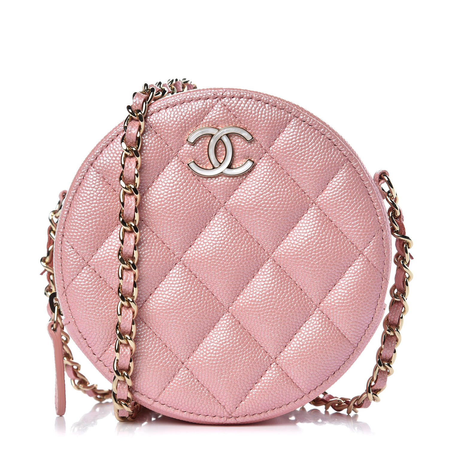 chanel quilted round bag