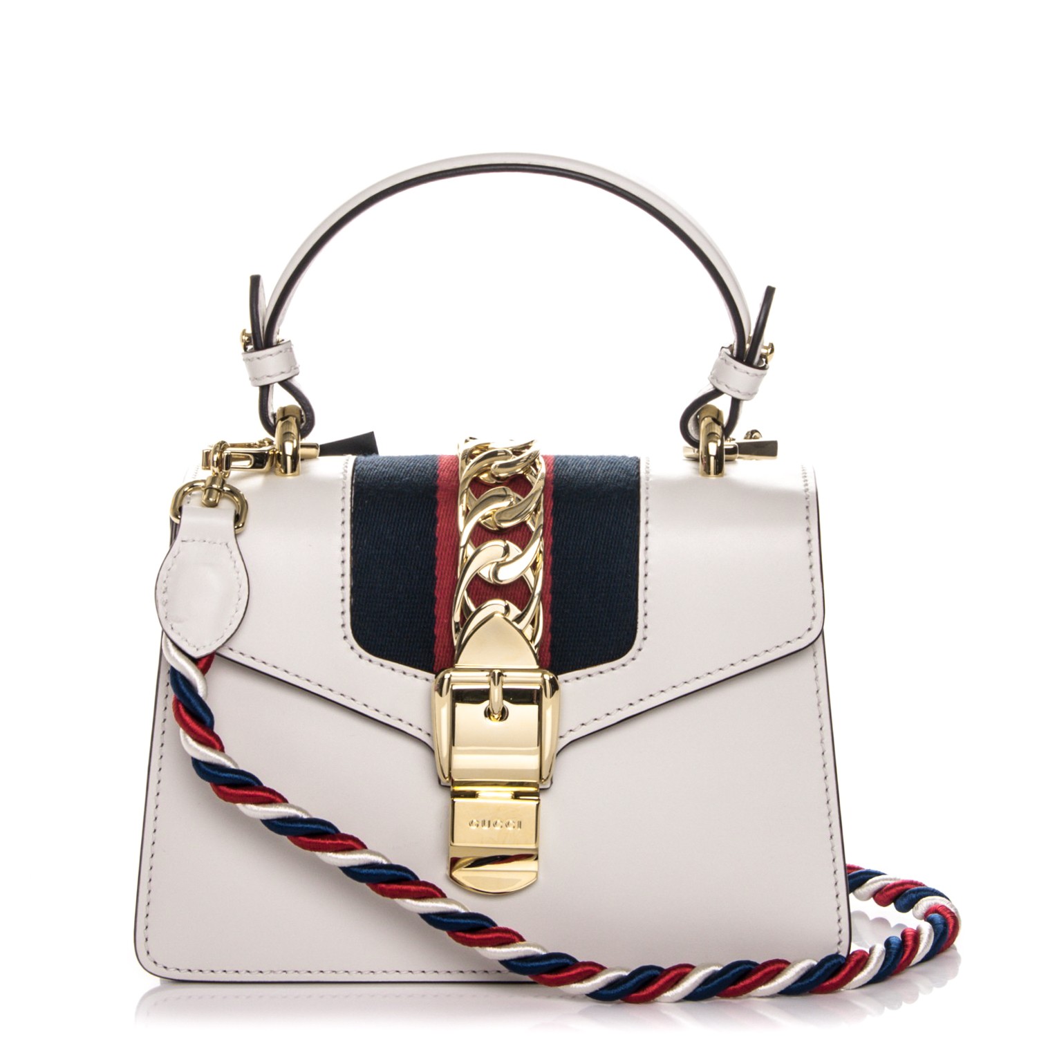 gucci white mini sylvie bag