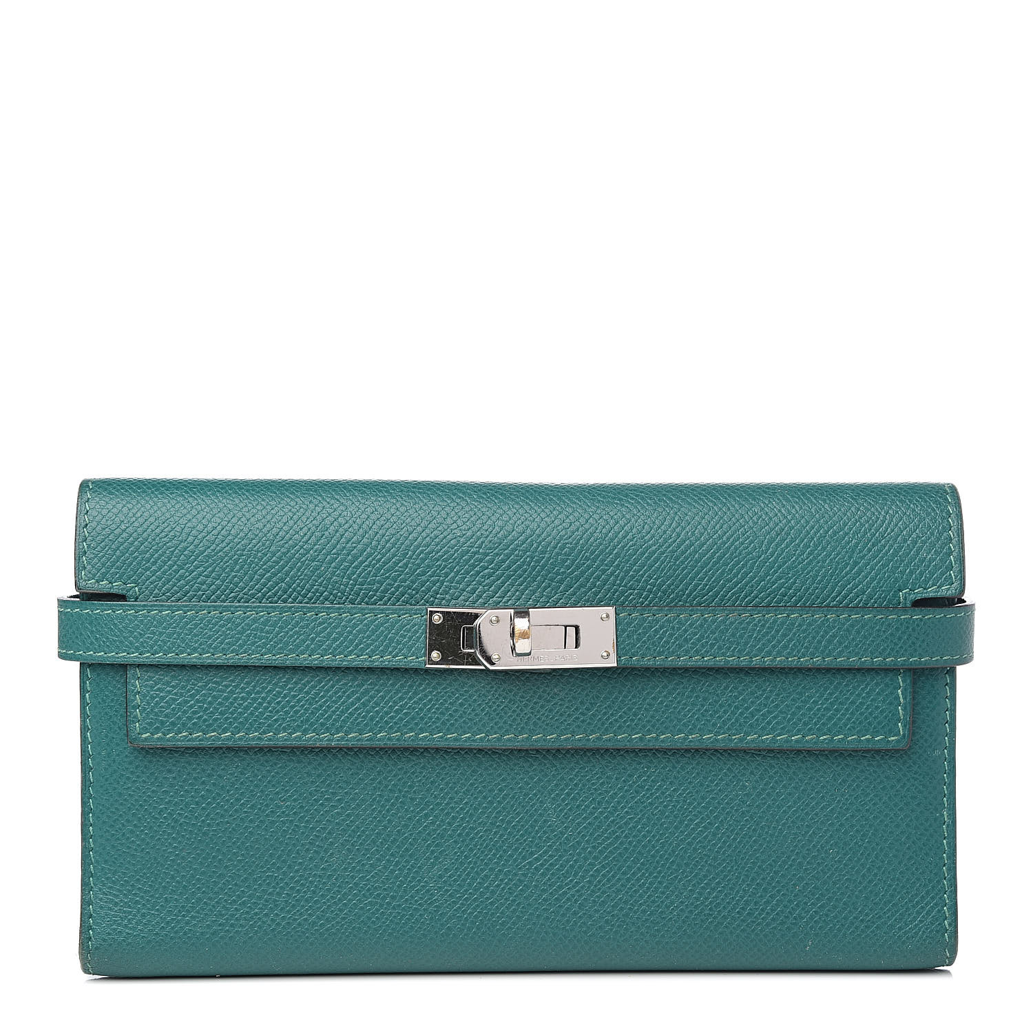 HERMES Epsom Kelly Longue Wallet Malachite 516914