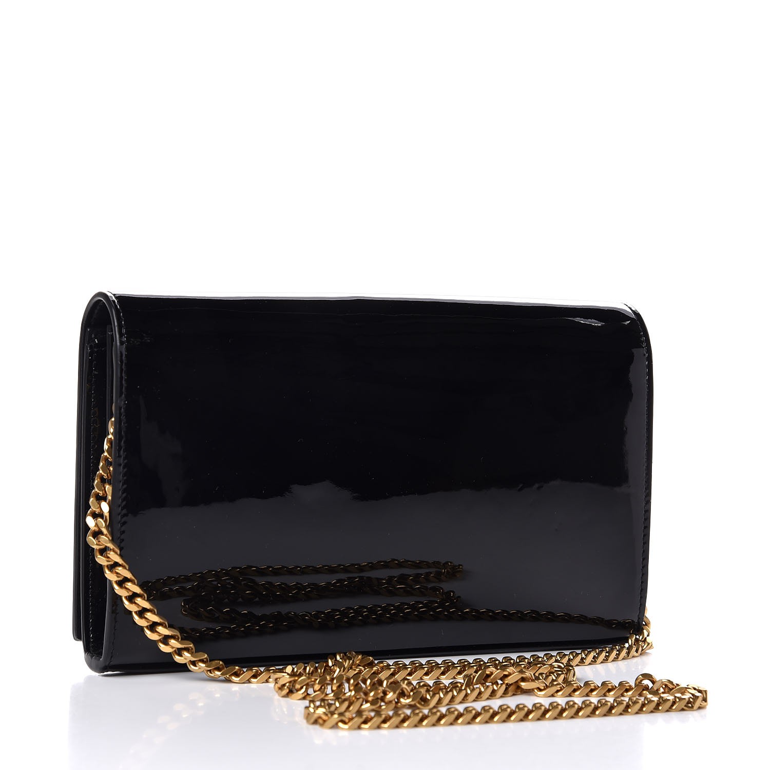 saint laurent quilted calfskin leather wallet on a chain