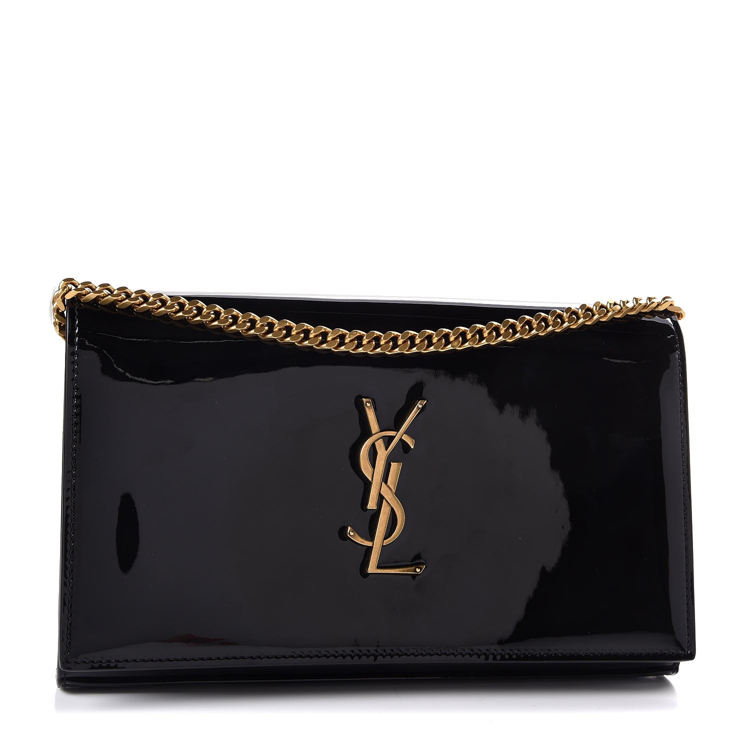 saint laurent quilted calfskin leather wallet on a chain