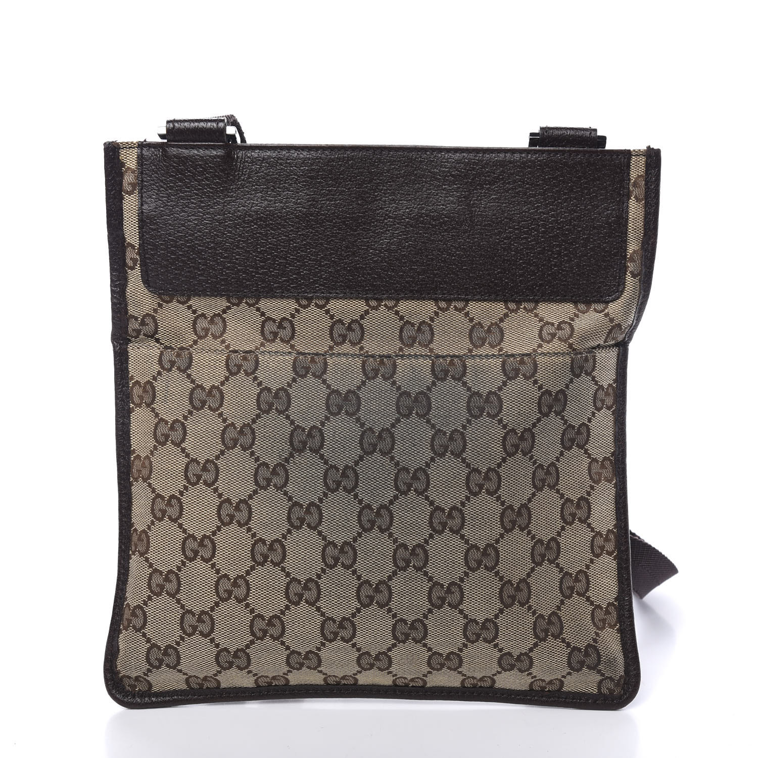 GUCCI Monogram Messenger CrossbodyBag Dark Brown 594497 FASHIONPHILE