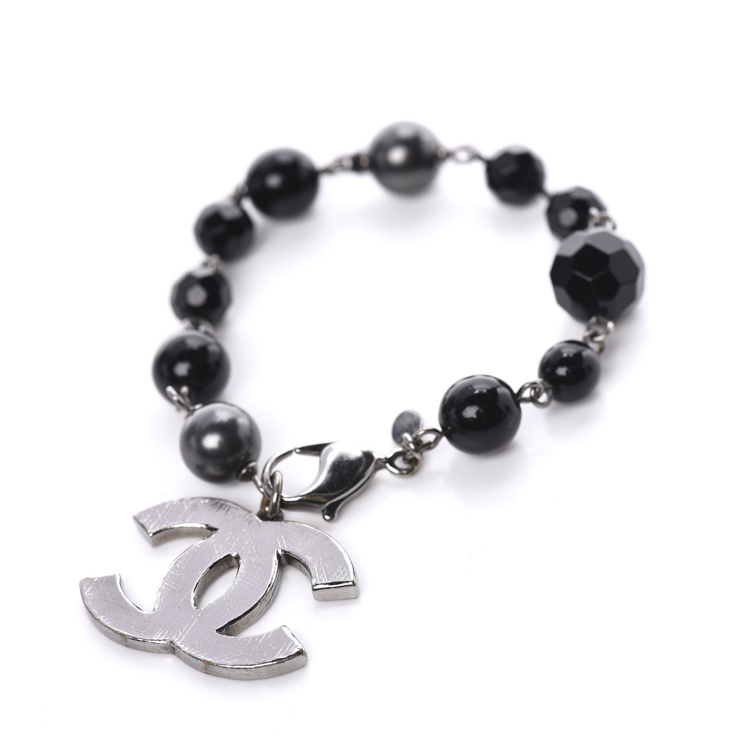 Chanel Beaded Cc Bracelet Black 594625 Fashionphile