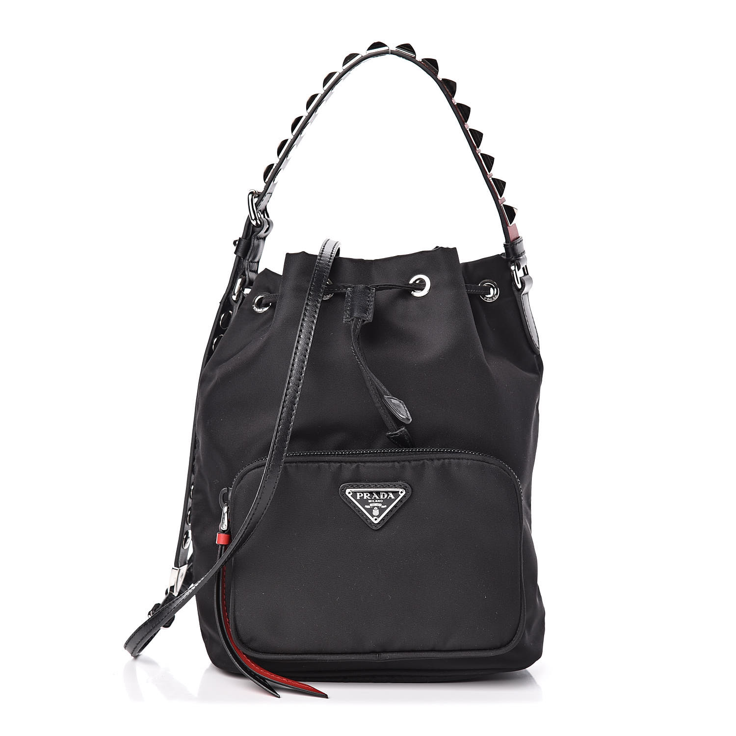 prada studded crossbody bag