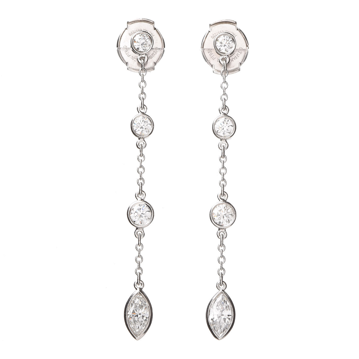 TIFFANY Platinum Diamond Jazz Drop Earrings 436322