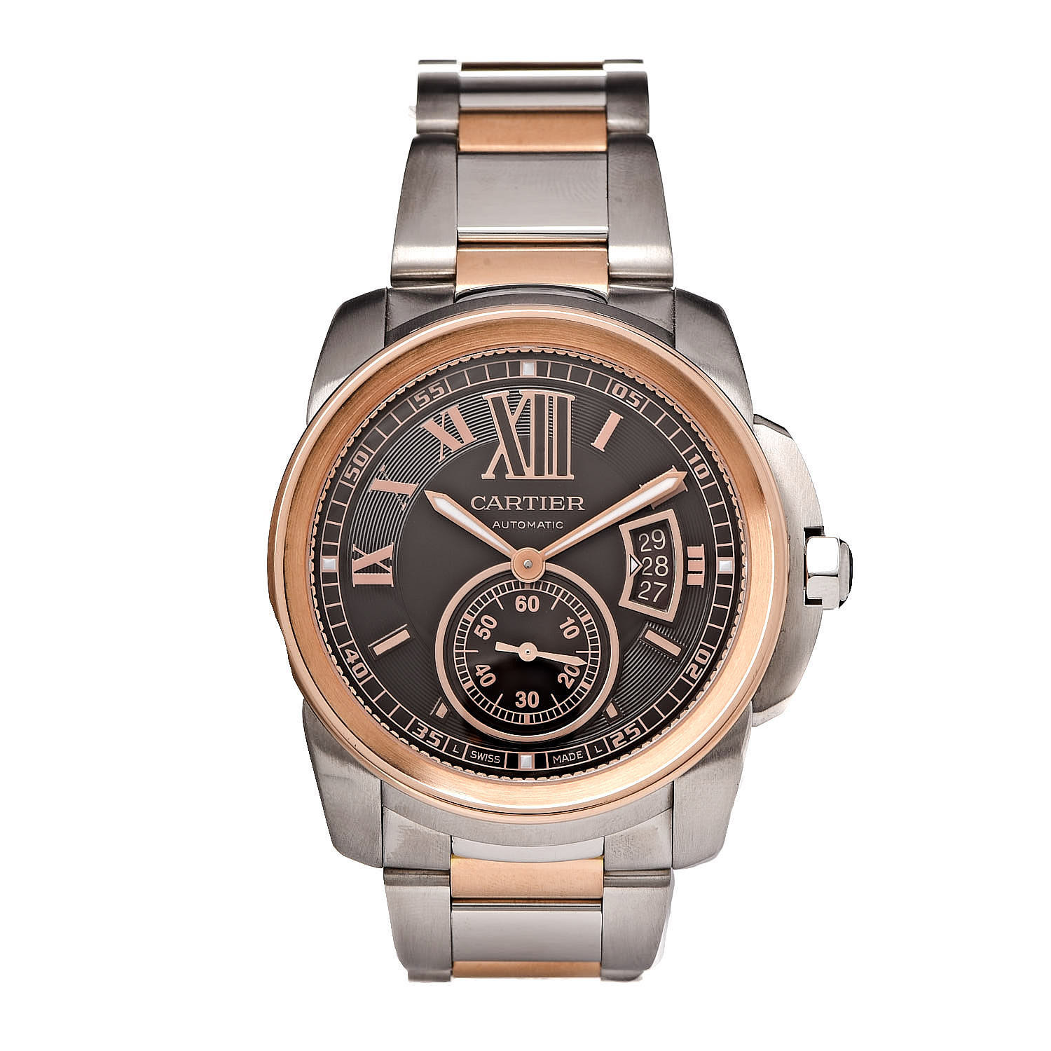 CARTIER Stainless Steel 18K Pink Gold 42mm Calibre de Cartier Automatic ...