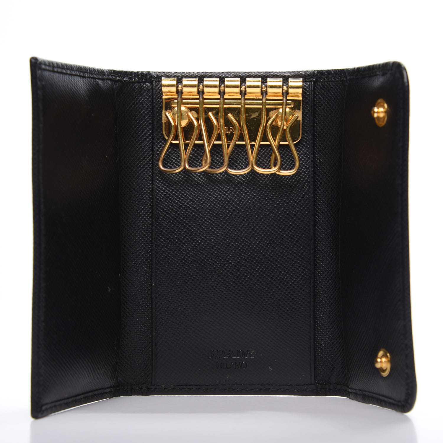 prada saffiano key holder