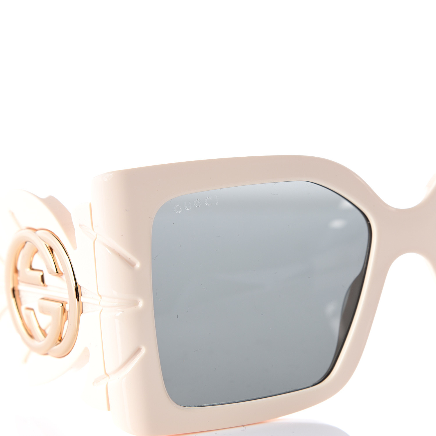 Gucci Acetate Square Frame Wing Sunglasses Gg0535s White 539908