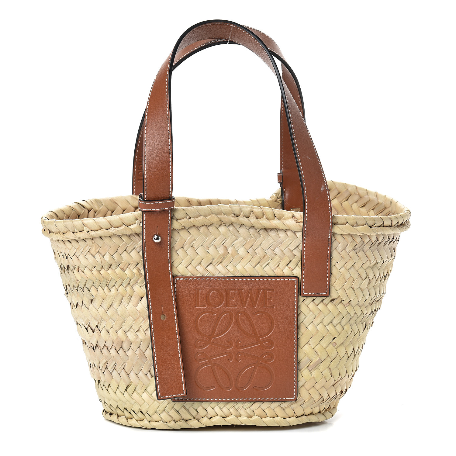 loewe small raffia tote