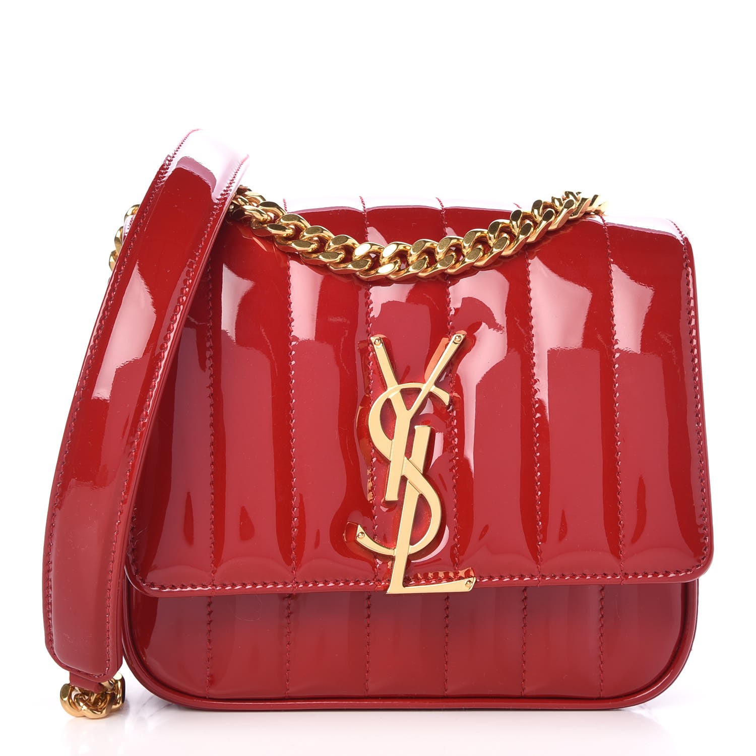 ysl red patent bag