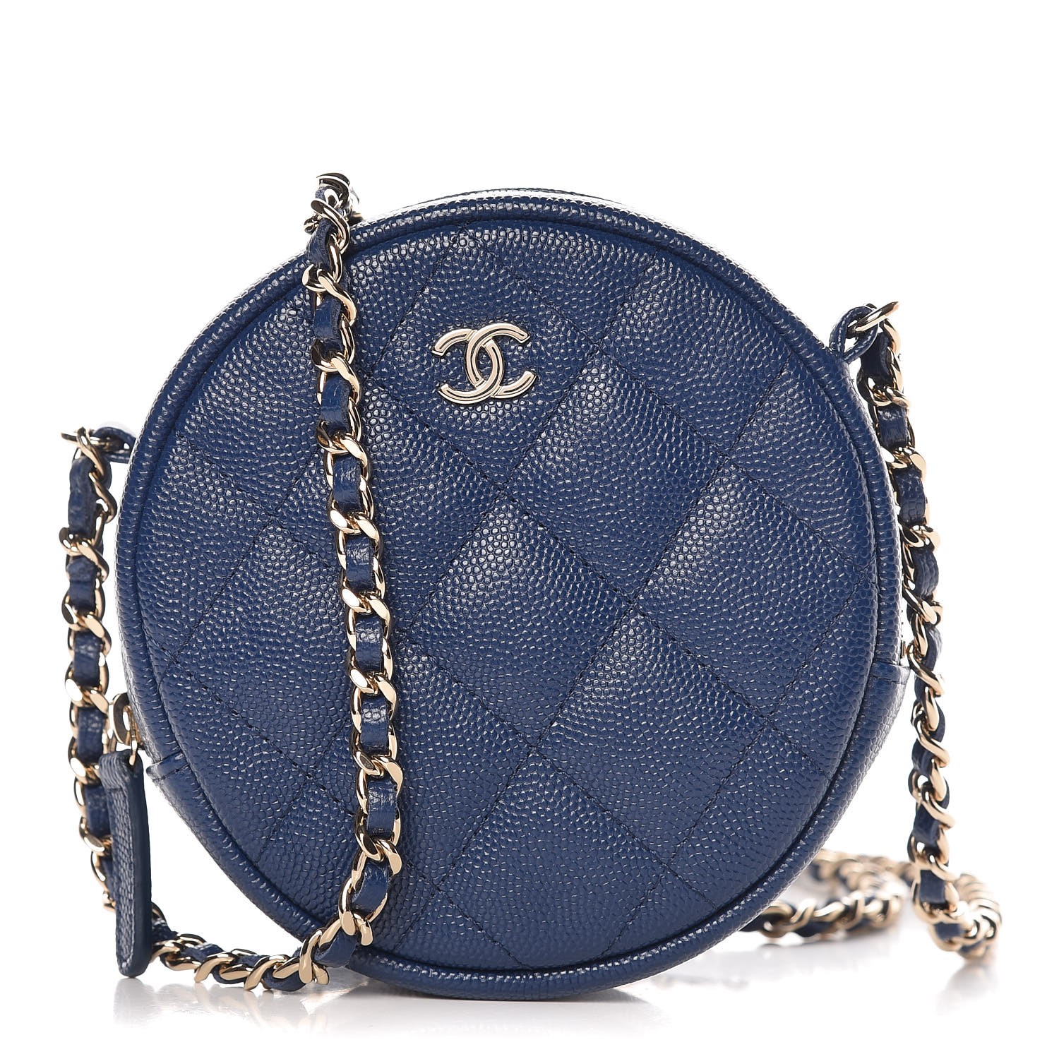 chanel caviar round bag