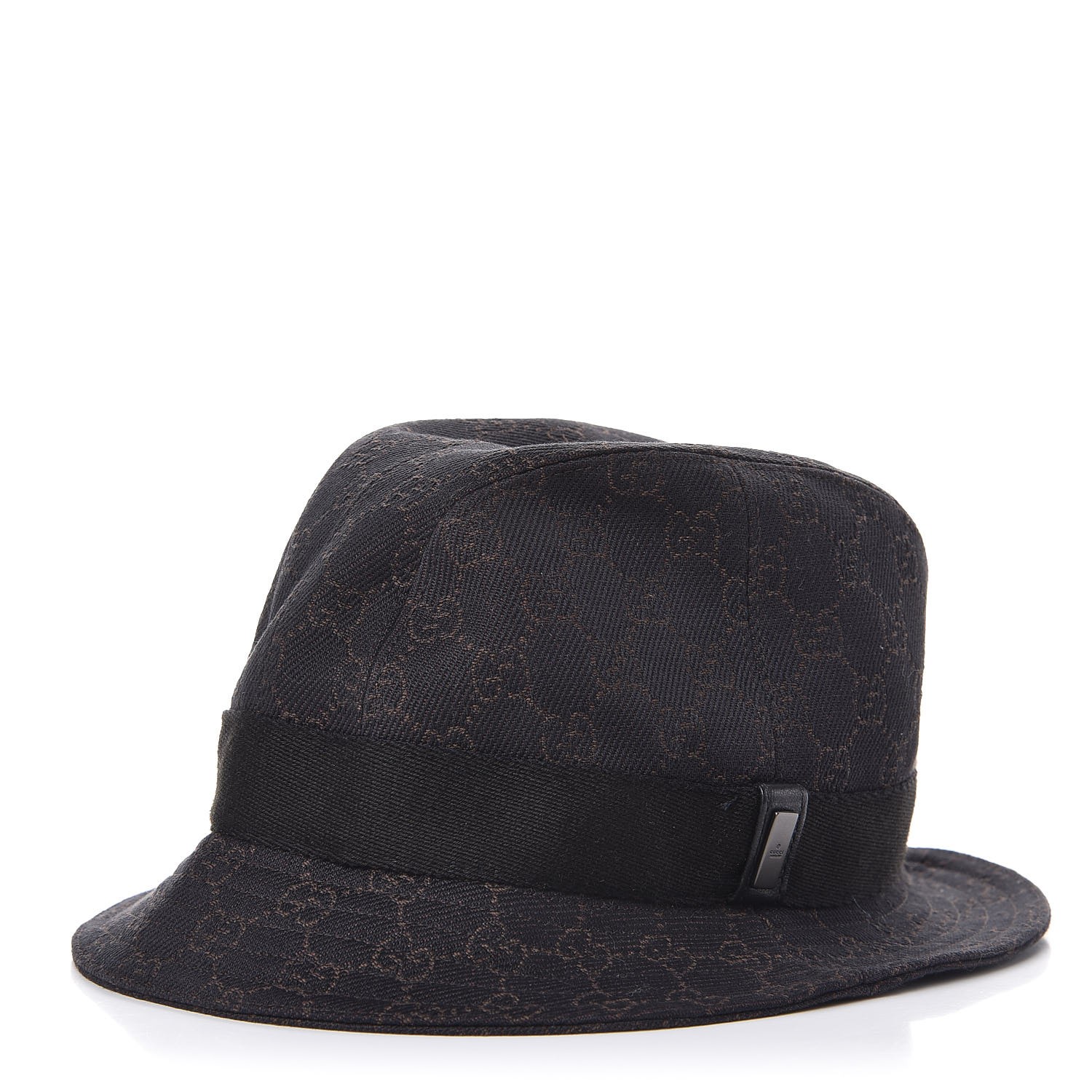 GUCCI Monogram Bucket Hat Black M 290051