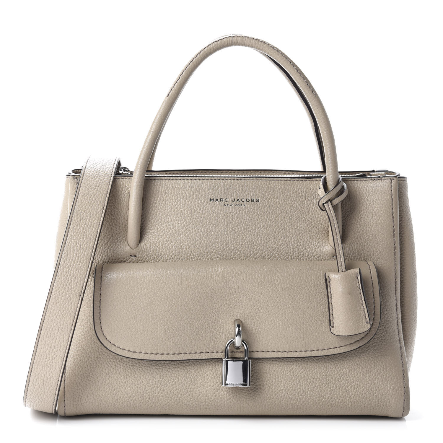 marc jacobs lock that leather tote bag